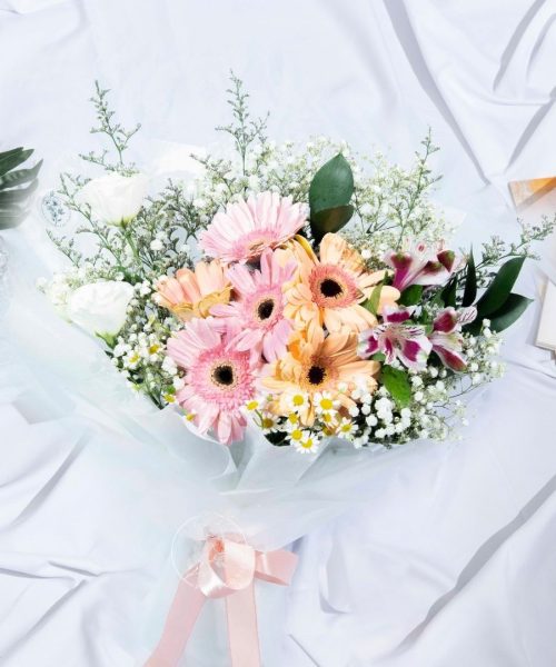 Raspberry Ripple - Gerberas Bouquet