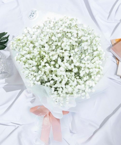 Snow White - Baby Breath Bouquet